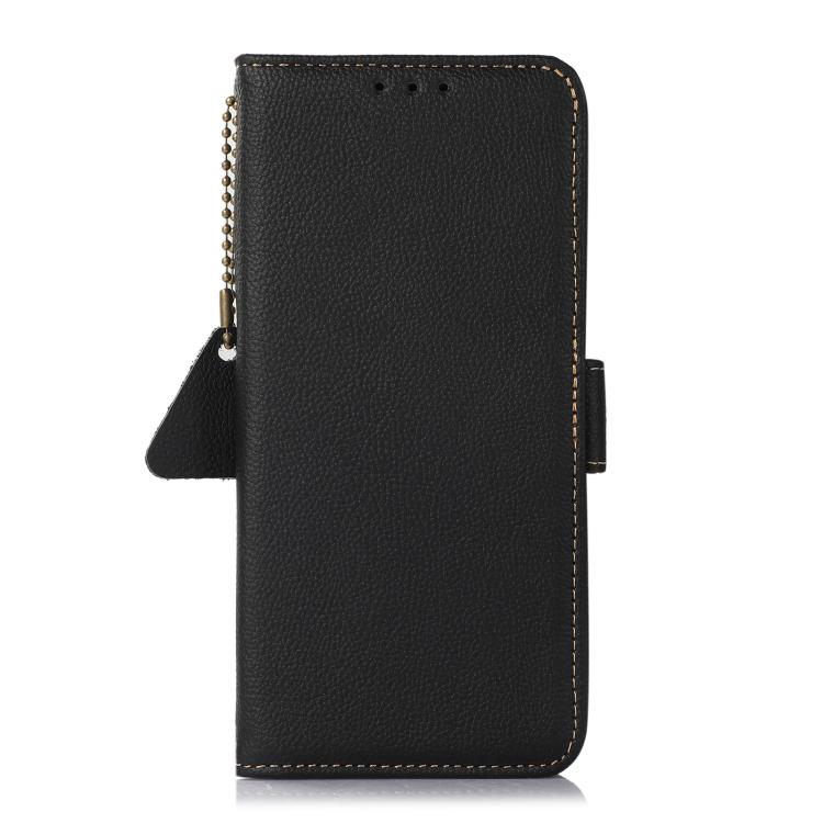 For Redmi Turbo 4 Side-Magnetic TJ Genuine Leather RFID Phone Case
