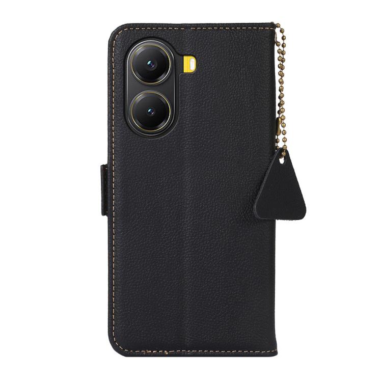For Redmi Turbo 4 Side-Magnetic TJ Genuine Leather RFID Phone Case