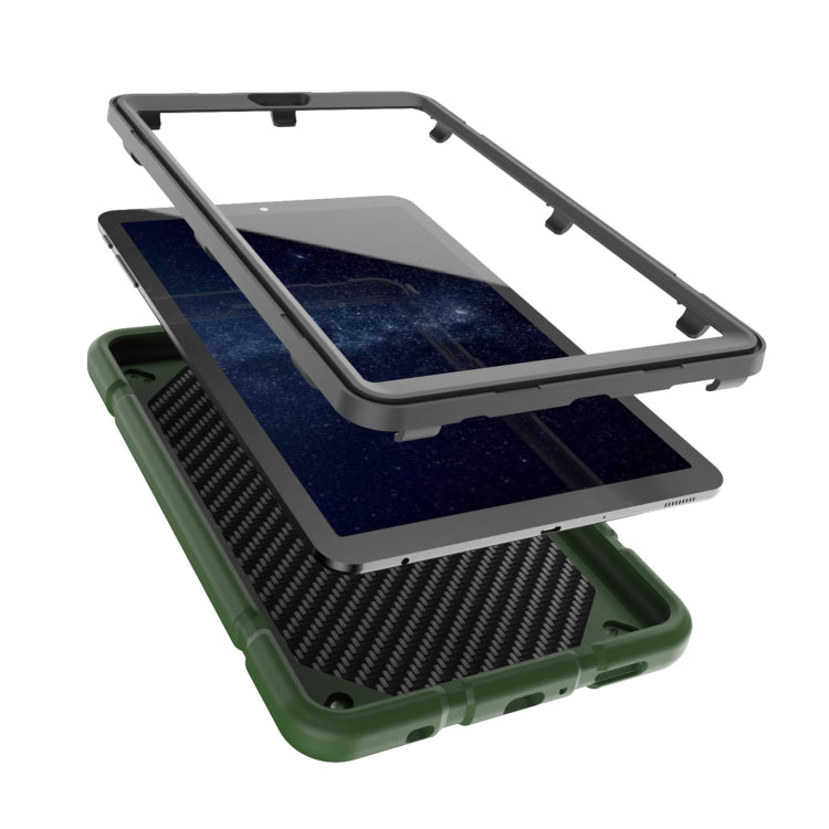 For Samsung Galaxy Tab A7 Lite Armor Holder Silicone Hybrid PC Tablet Case