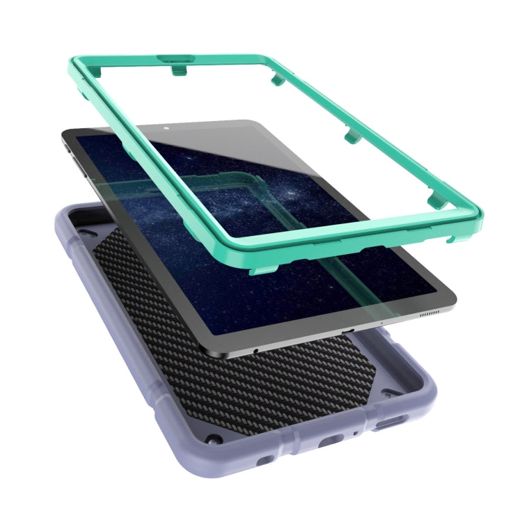 For Samsung Galaxy Tab A7 Lite Armor Holder Silicone Hybrid PC Tablet Case
