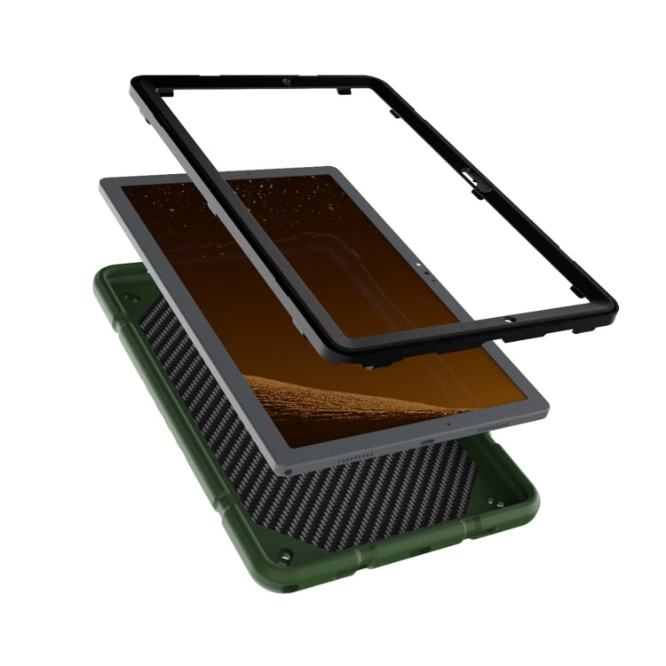 For Samsung Galaxy Tab A8 Armor Holder Silicone Hybrid PC Tablet Case