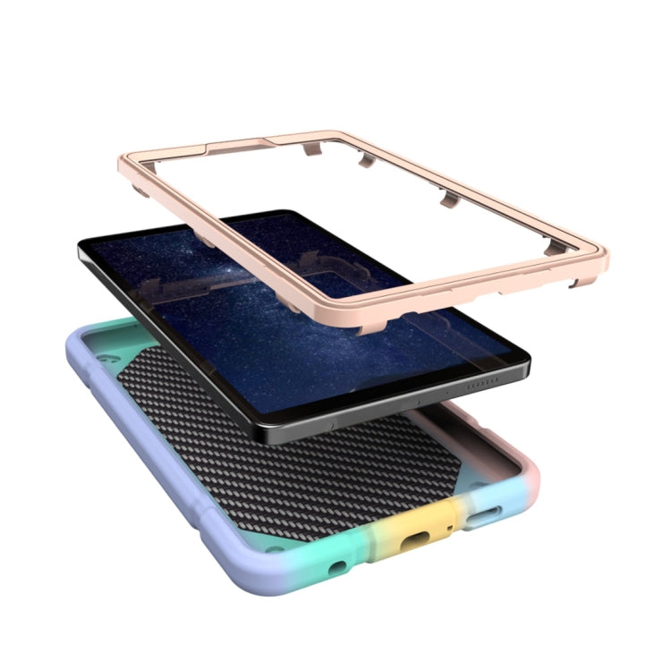 For Samsung Galaxy Tab A11 / A9 Armor Holder Silicone Hybrid PC Tablet Case