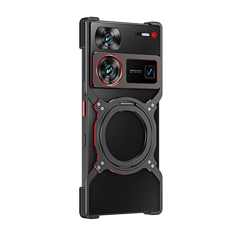 For ZTE nubia Z60 Ultra Mechanical Arm Borderless MagSafe Holder Metal Phone Case