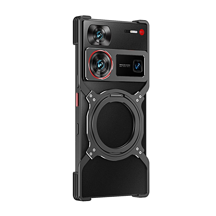 For ZTE nubia Z60 Ultra Mechanical Arm Borderless MagSafe Holder Metal Phone Case