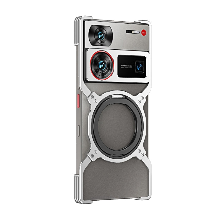 For ZTE nubia Z60 Ultra Leading Mechanical Arm Borderless MagSafe Holder Metal Phone Case