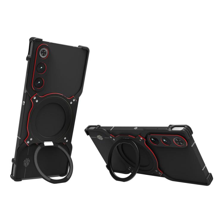 For ZTE nubia Red Magic 10 Air Mechanical Arm Borderless MagSafe Holder Metal Phone Case