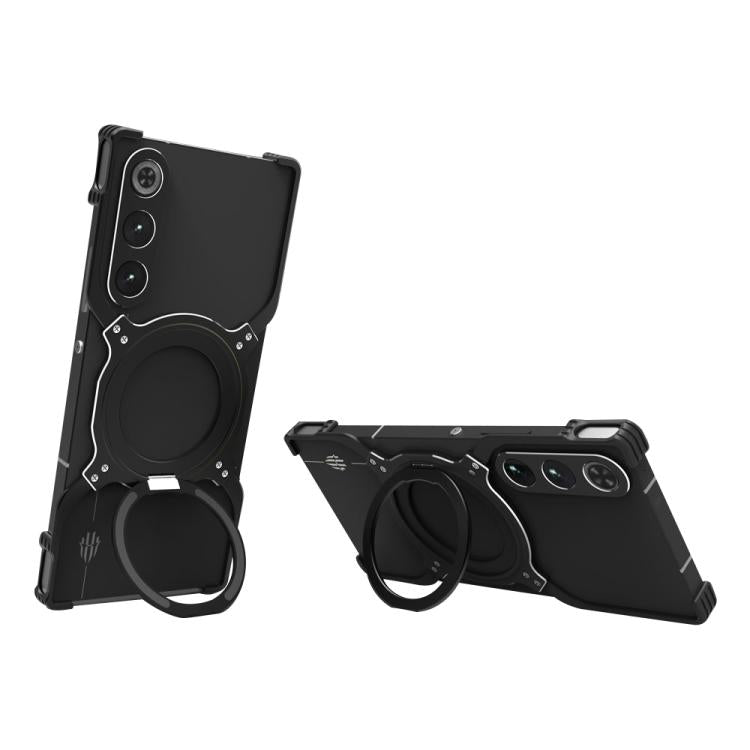 For ZTE nubia Red Magic 10 Air Mechanical Arm Borderless MagSafe Holder Metal Phone Case