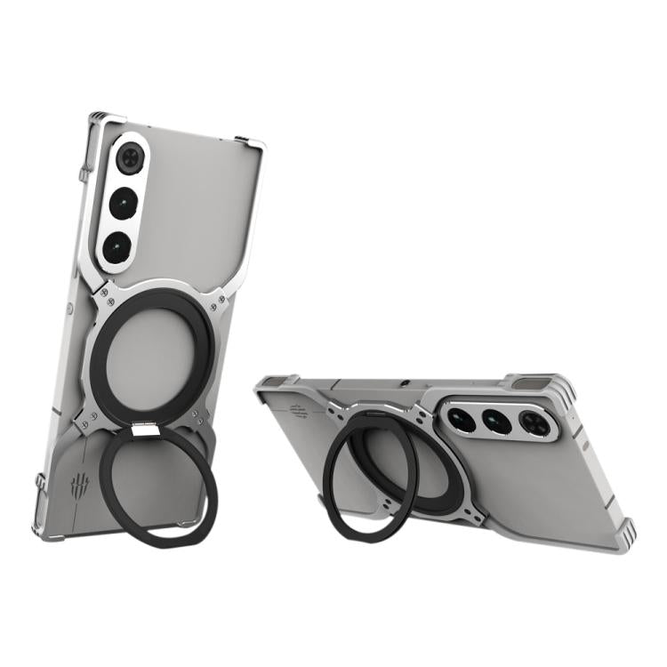 For ZTE nubia Red Magic 10 Air Mechanical Arm Borderless MagSafe Holder Metal Phone Case