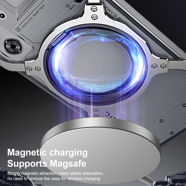For ZTE nubia Red Magic 10 Air Mechanical Arm Borderless MagSafe Holder Metal Phone Case