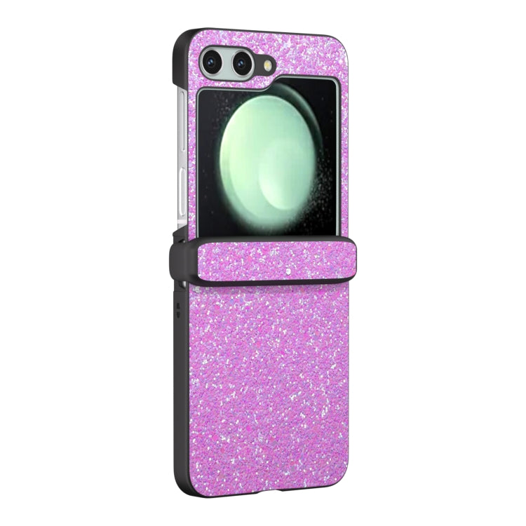 For Samsung Galaxy Z Flip6 / Flip7 FE Three Parts Colorful Glitter Powder Shockproof Phone Case