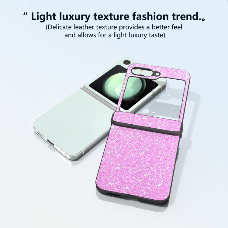 For Samsung Galaxy Z Flip6 / Flip7 FE Three Parts Colorful Glitter Powder Shockproof Phone Case