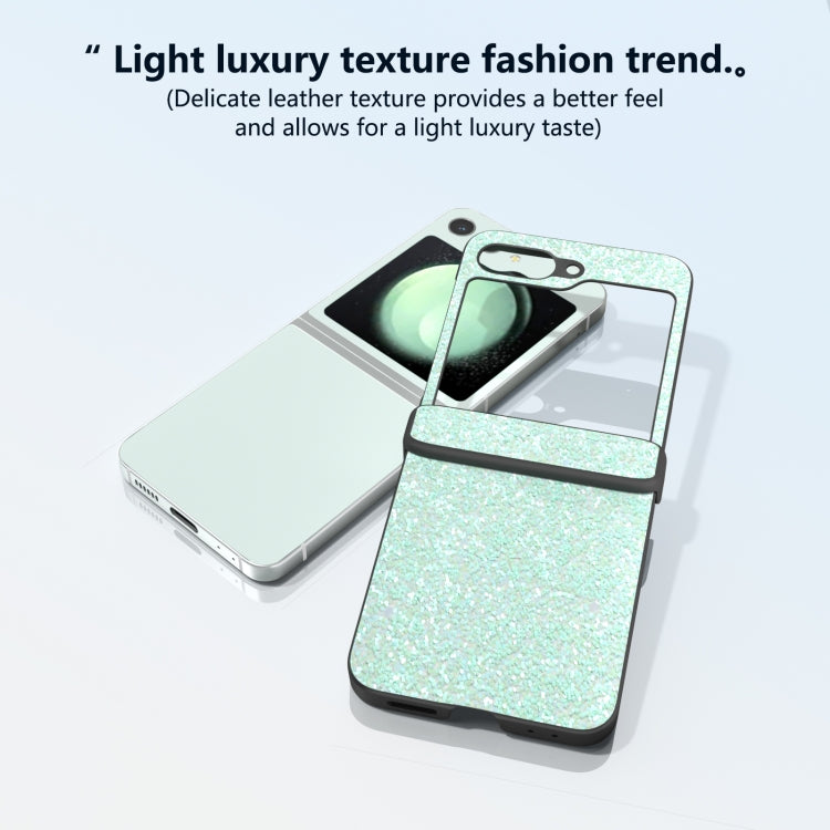 For Samsung Galaxy Z Flip6 / Flip7 FE Three Parts Colorful Glitter Powder Shockproof Phone Case