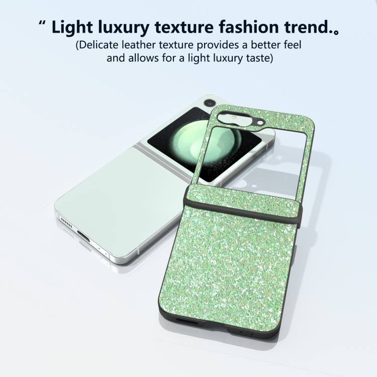 For Samsung Galaxy Z Flip6 / Flip7 FE Three Parts Colorful Glitter Powder Shockproof Phone Case