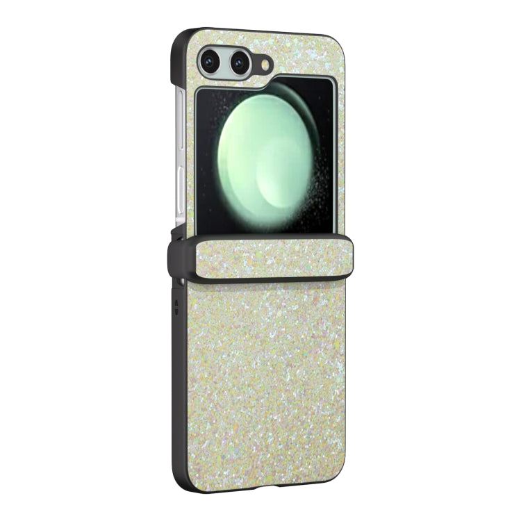 For Samsung Galaxy Z Flip6 / Flip7 FE Three Parts Colorful Glitter Powder Shockproof Phone Case