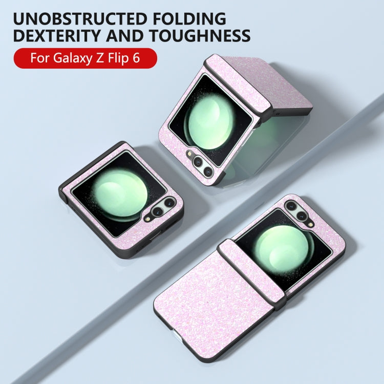 For Samsung Galaxy Z Flip6 / Flip7 FE Three Parts Colorful Glitter Powder Shockproof Phone Case