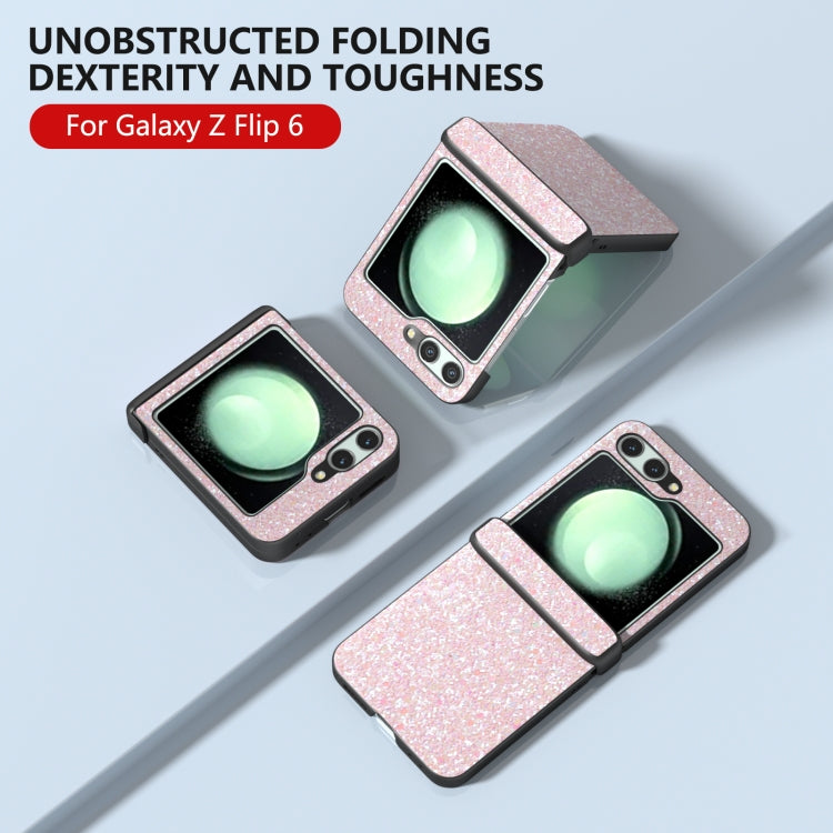 For Samsung Galaxy Z Flip6 / Flip7 FE Three Parts Colorful Glitter Powder Shockproof Phone Case