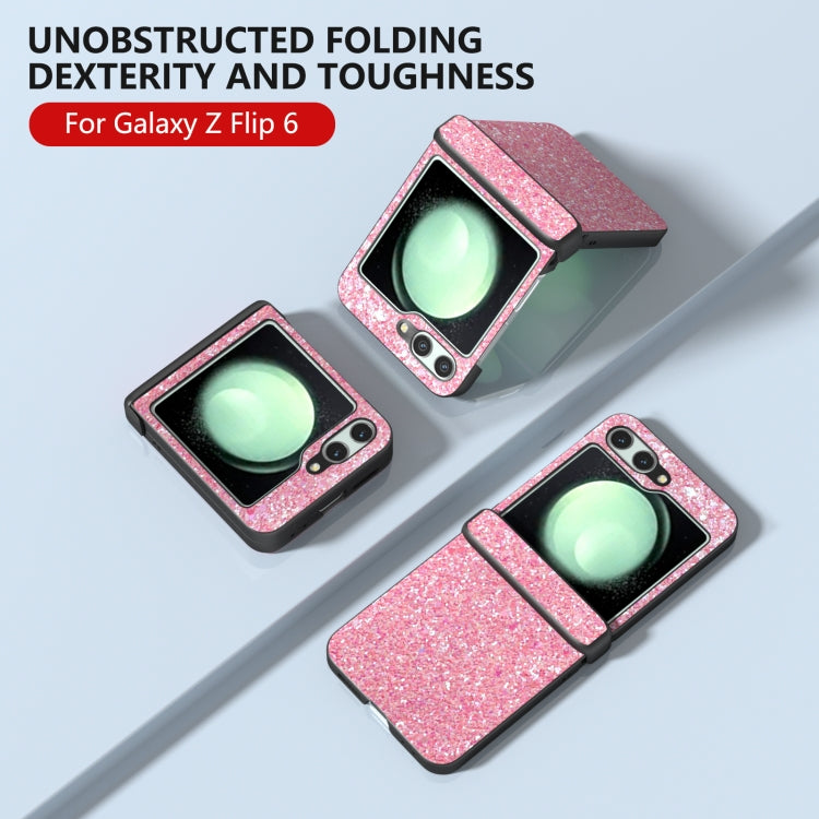For Samsung Galaxy Z Flip6 / Flip7 FE Three Parts Colorful Glitter Powder Shockproof Phone Case