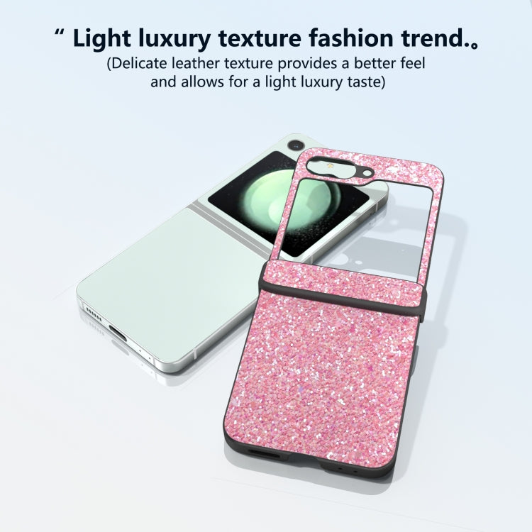 For Samsung Galaxy Z Flip6 / Flip7 FE Three Parts Colorful Glitter Powder Shockproof Phone Case