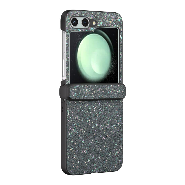 For Samsung Galaxy Z Flip6 / Flip7 FE Three Parts Colorful Glitter Powder Shockproof Phone Case
