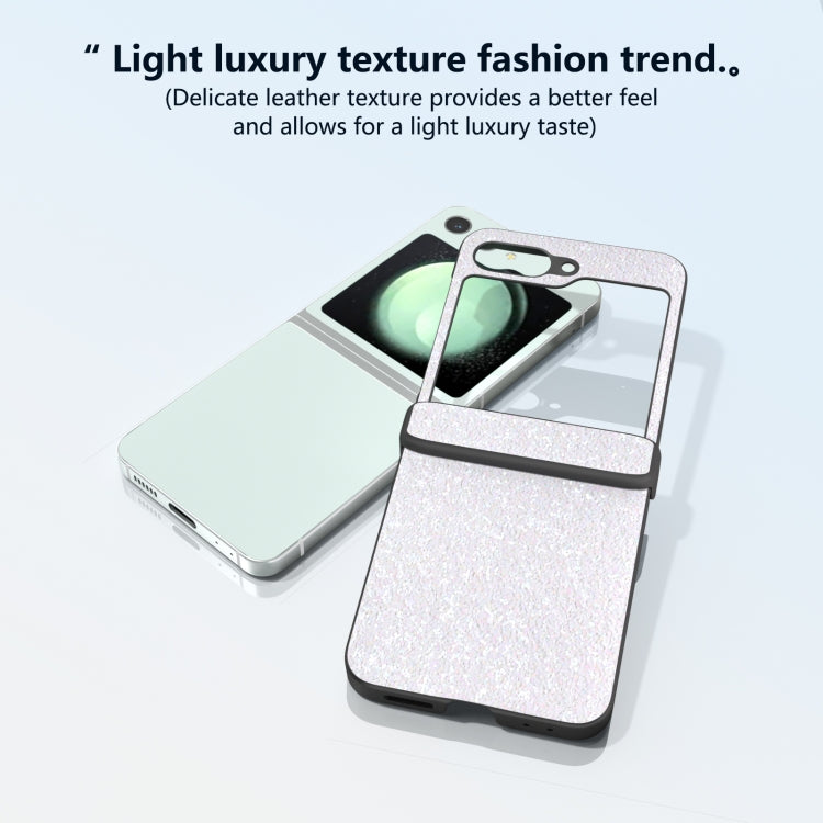 For Samsung Galaxy Z Flip6 / Flip7 FE Three Parts Colorful Glitter Powder Shockproof Phone Case