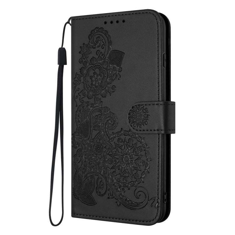 For Redmi Note 14 Pro+ 5G Datura Flower Embossed Flip Leather Phone Case