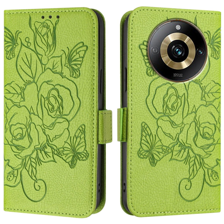 For Realme Narzo 60 Pro Embossed Rose RFID Anti-theft Leather Phone Case