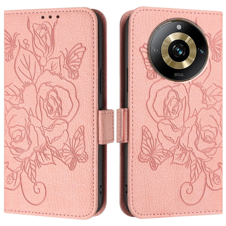 For Realme Narzo 60 Pro Embossed Rose RFID Anti-theft Leather Phone Case