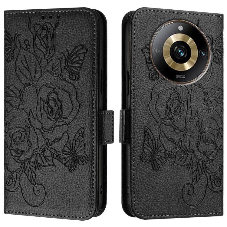 For Realme Narzo 60 Pro Embossed Rose RFID Anti-theft Leather Phone Case