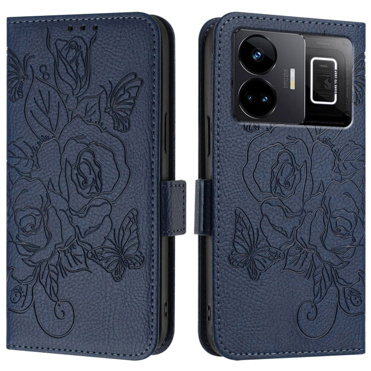 For Realme GT3 5G / GT Neo 5 240W Embossed Rose RFID Anti-theft Leather Phone Case