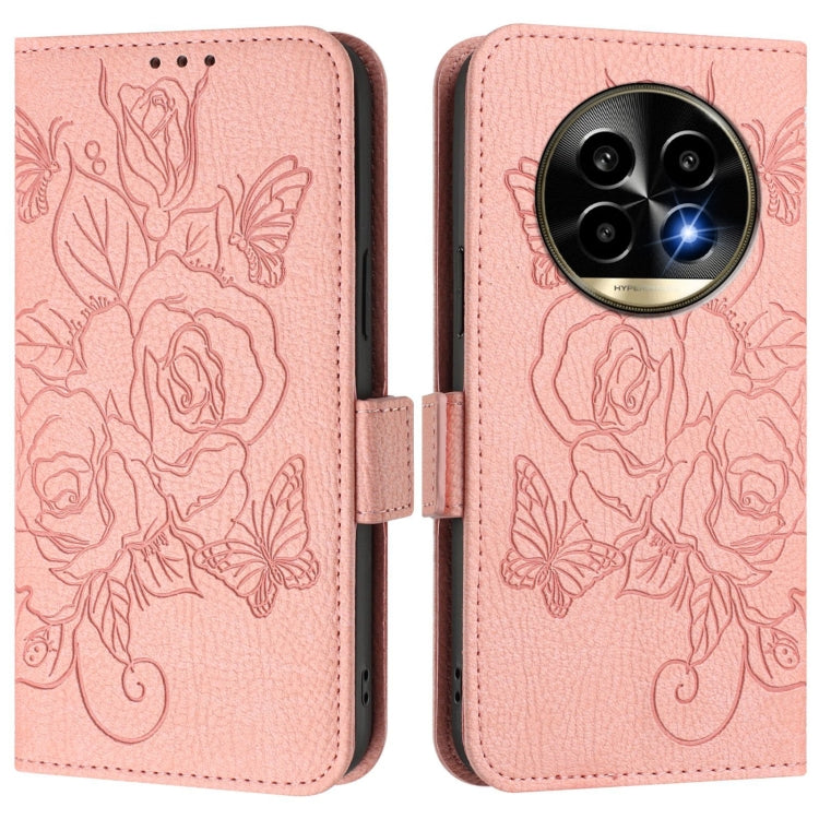 For Realme 13 Pro / 13 Pro+ 5G Embossed Rose RFID Anti-theft Leather Phone Case