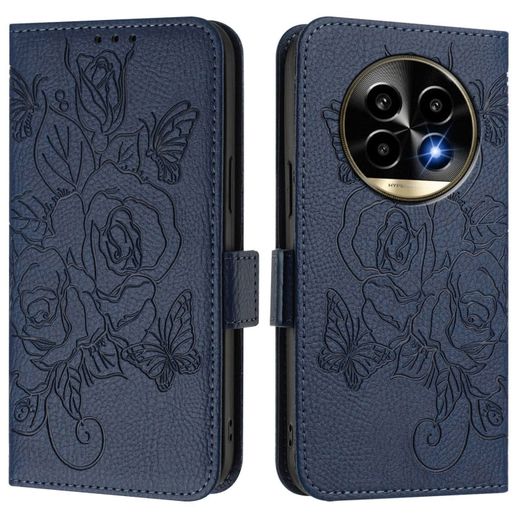 For Realme 13 Pro / 13 Pro+ 5G Embossed Rose RFID Anti-theft Leather Phone Case