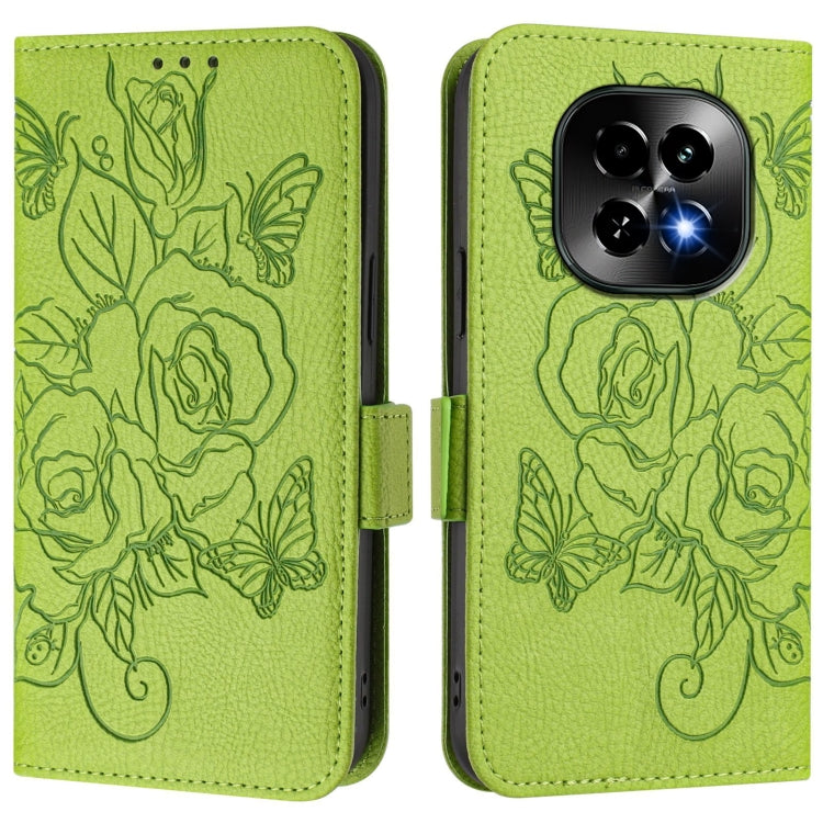 For Realme C63 5G Embossed Rose RFID Anti-theft Leather Phone Case