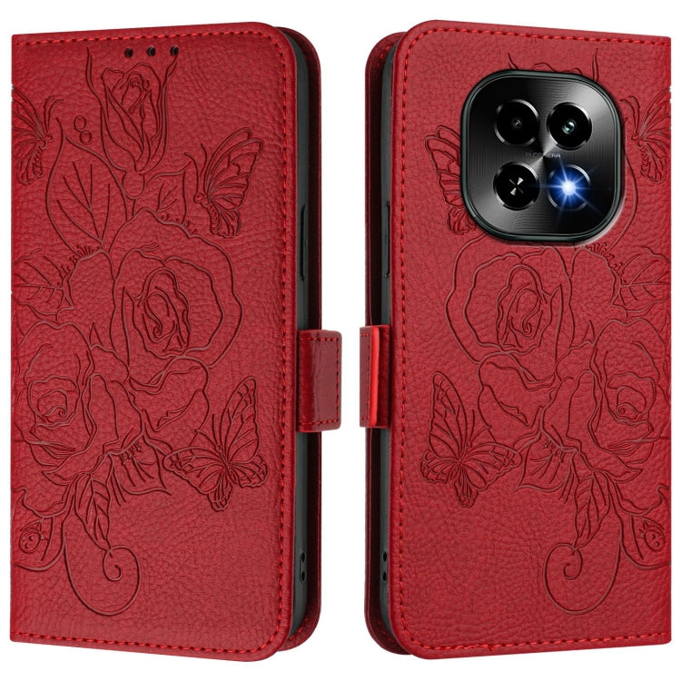 For Realme C63 5G Embossed Rose RFID Anti-theft Leather Phone Case