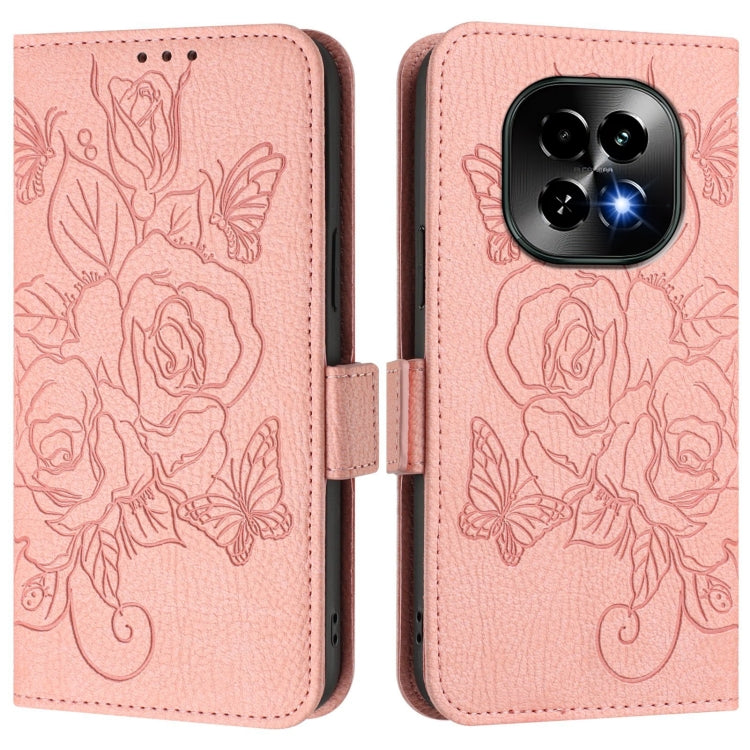 For Realme C63 5G Embossed Rose RFID Anti-theft Leather Phone Case