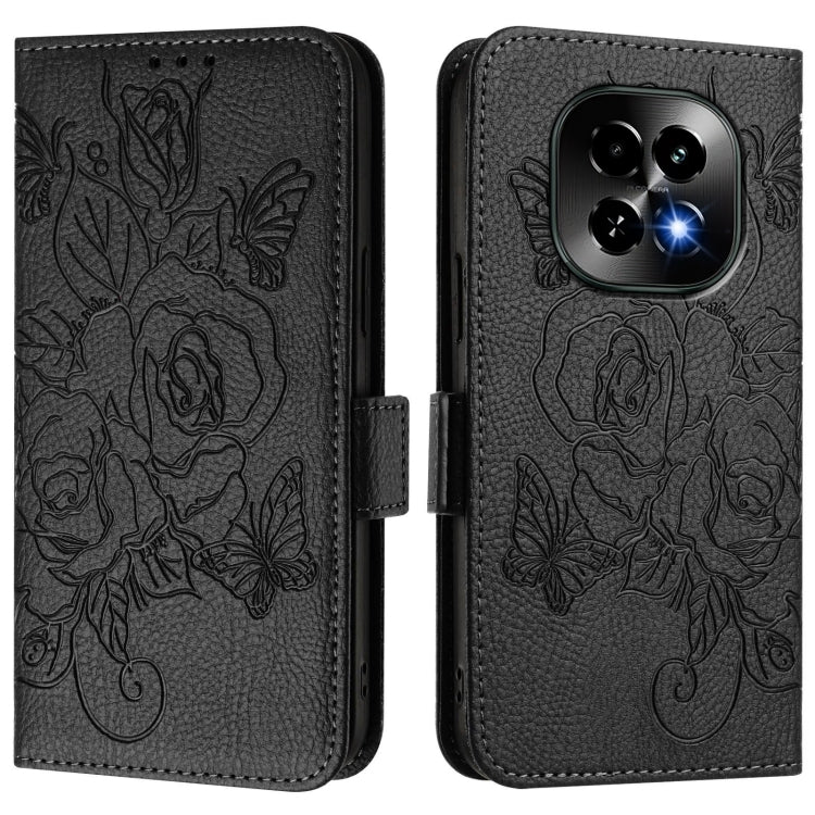 For Realme C63 5G Embossed Rose RFID Anti-theft Leather Phone Case