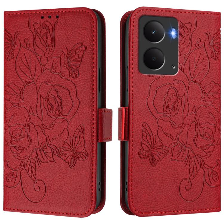 For Realme P3 5G Embossed Rose RFID Anti-theft Leather Phone Case