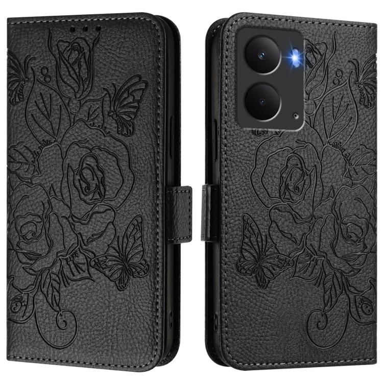 For Realme P3 5G Embossed Rose RFID Anti-theft Leather Phone Case