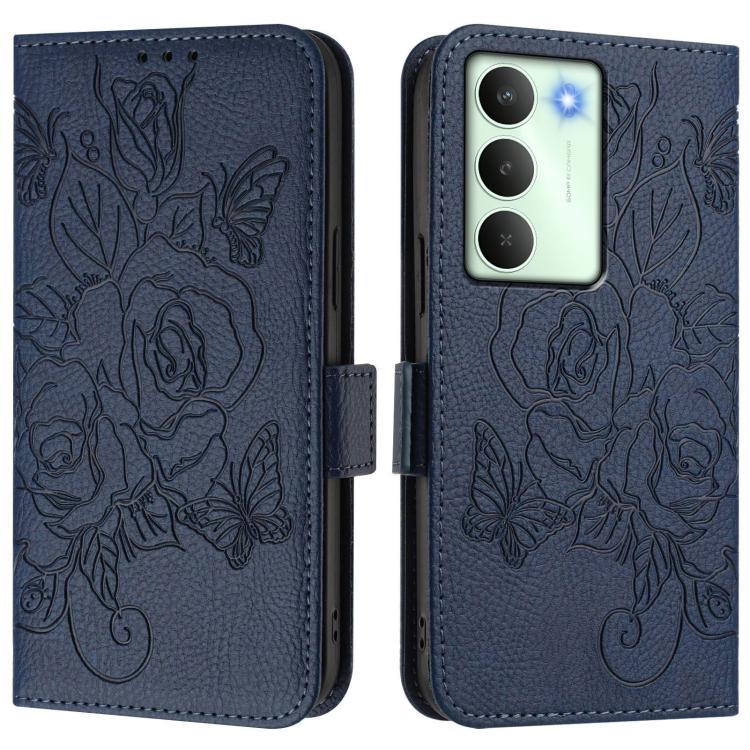 For Realme 14x Global / V70 5G / C75 5G Embossed Rose RFID Anti-theft Leather Phone Case
