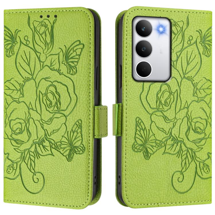 For Realme C71 4G Global Embossed Rose RFID Anti-theft Leather Phone Case