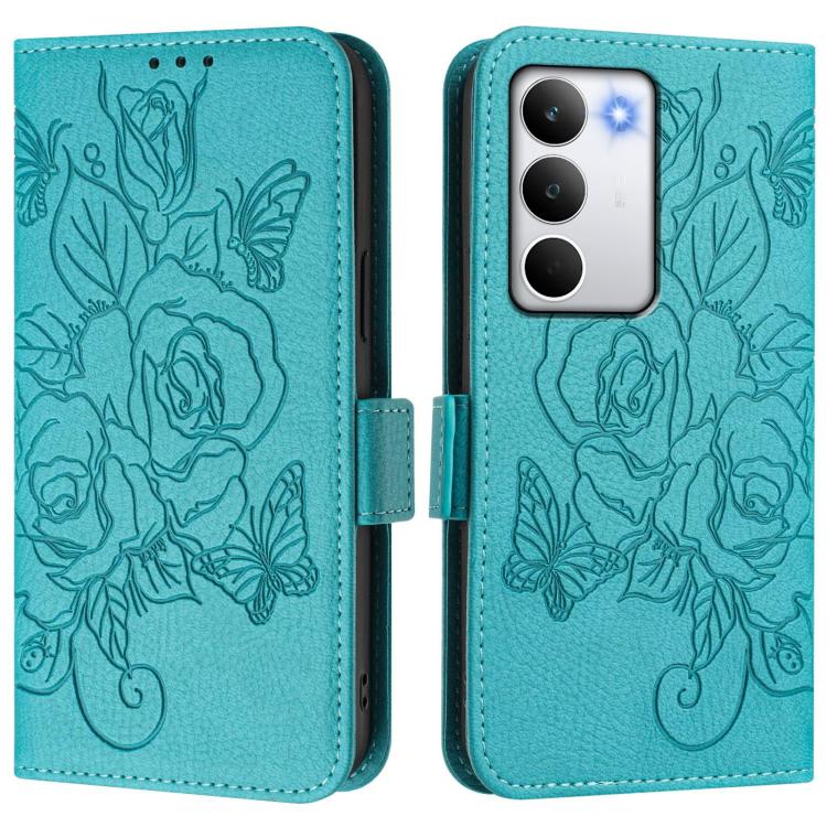For Realme C71 4G Global Embossed Rose RFID Anti-theft Leather Phone Case
