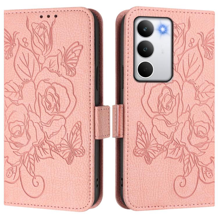 For Realme C71 4G Global Embossed Rose RFID Anti-theft Leather Phone Case