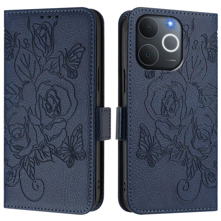 For Realme C71 4G India / Note 70 4G Embossed Rose RFID Anti-theft Leather Phone Case