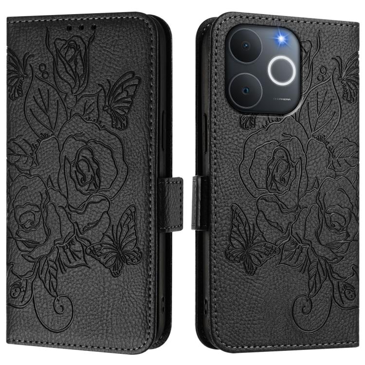 For Realme C71 4G India / Note 70 4G Embossed Rose RFID Anti-theft Leather Phone Case