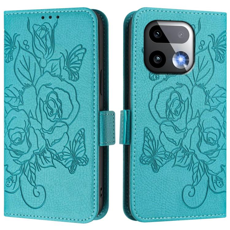 For Realme 16 Pro+ 5G Global Embossed Rose RFID Anti-theft Leather Phone Case
