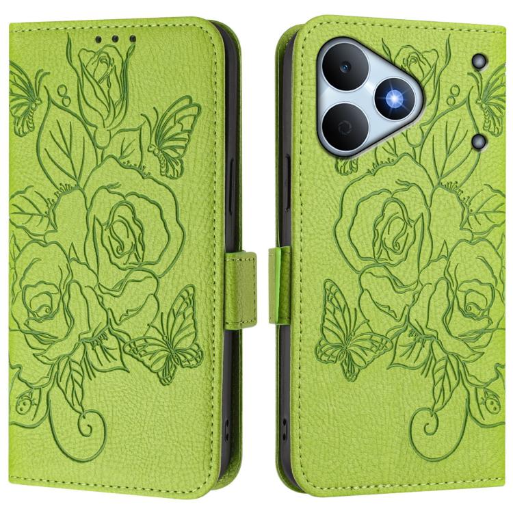 For Realme Note 80 4G Global Embossed Rose RFID Anti-theft Leather Phone Case