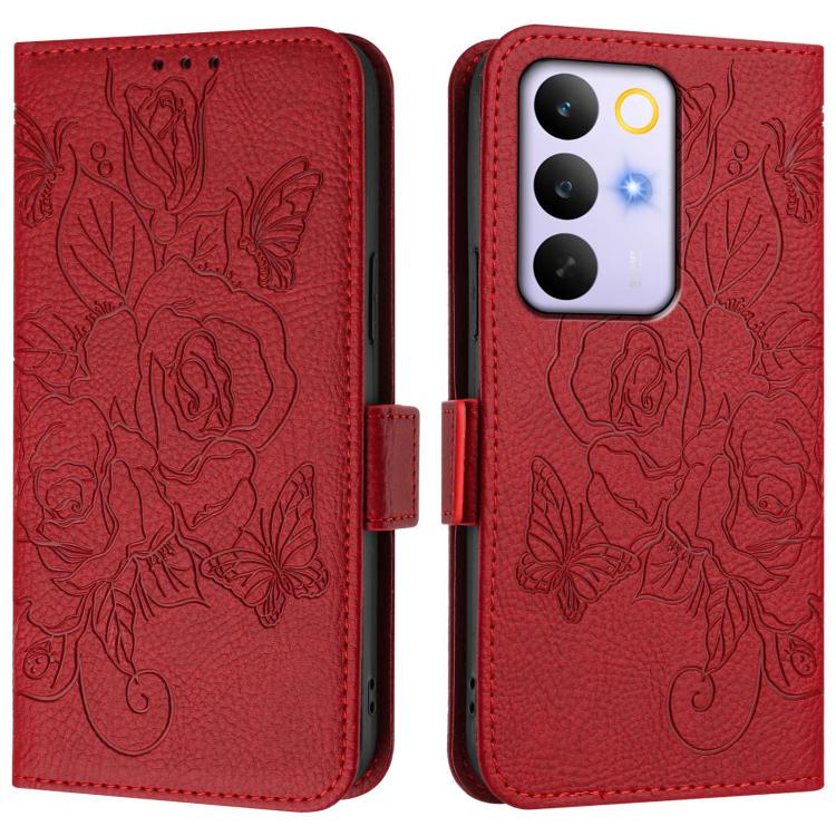For Realme C83 5G India Embossed Rose RFID Anti-theft Leather Phone Case