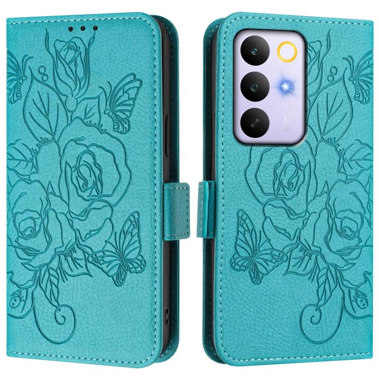 For Realme C83 5G India Embossed Rose RFID Anti-theft Leather Phone Case