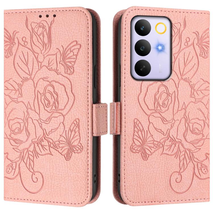 For Realme C83 5G India Embossed Rose RFID Anti-theft Leather Phone Case