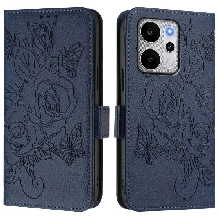 For Realme P4 Power 5G Embossed Rose RFID Anti-theft Leather Phone Case