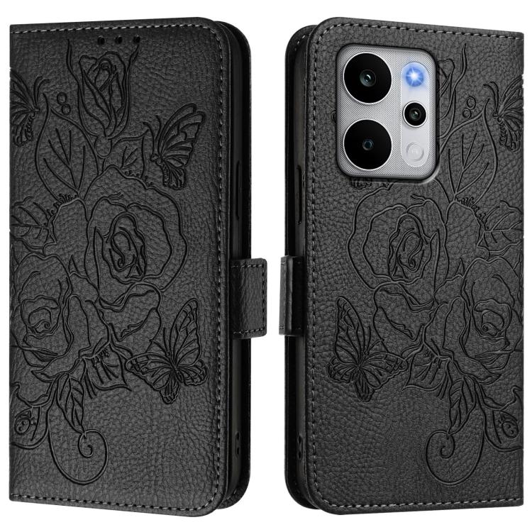 For Realme P4 Power 5G Embossed Rose RFID Anti-theft Leather Phone Case